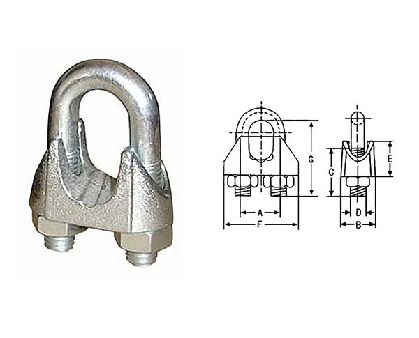 JTR-RC05 Galy Malleable Wire Rope Clips TypeB