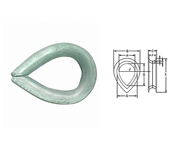 JTR-TE06 Thimble Ordinary Thimbles For Steel Wire Rope