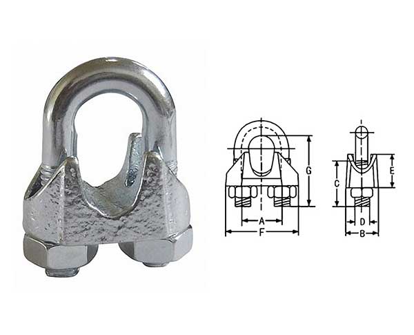 JTR-RC01 Din741 Galv Malleable Wire Rope Clips
