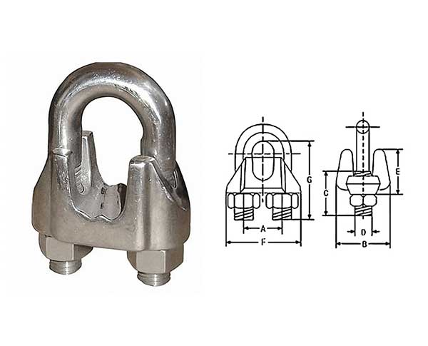 JTR-RC03 U.S.Type Galy Malleable Wire Rope Clips