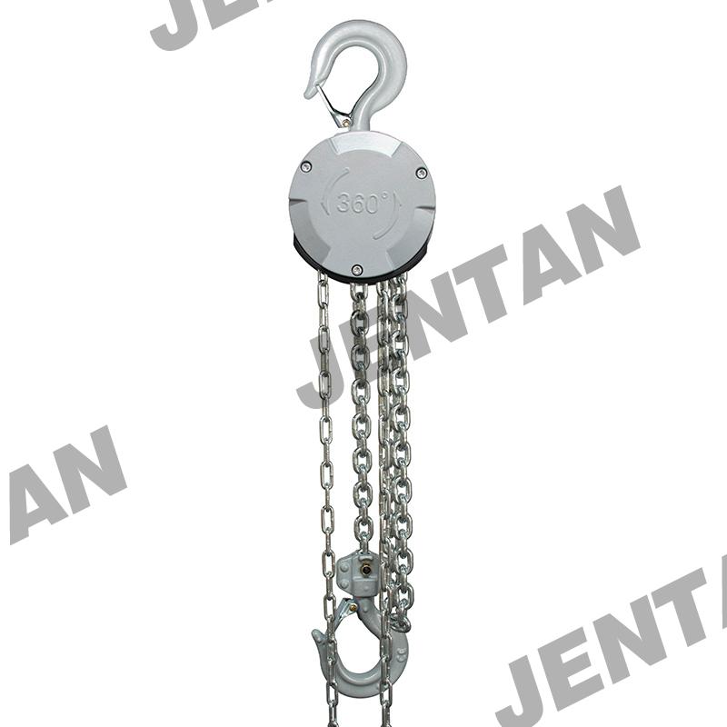 Rear view of JTVX Aluminum Chain Hoist with sealed body