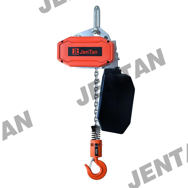 battery-powered 1T chain hoist front view