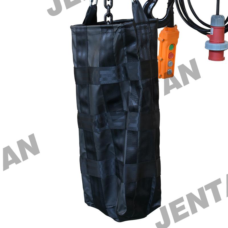Side view of JTDG Electric Chain Hoist with compact design