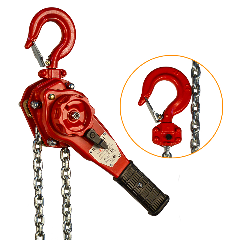 High-strength hook on compact lever hoist from chain hoist manufacturer