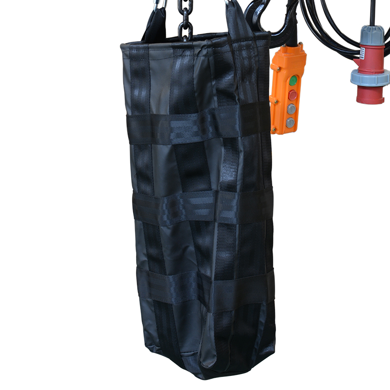 Side view of JTDG Electric Chain Hoist with compact design