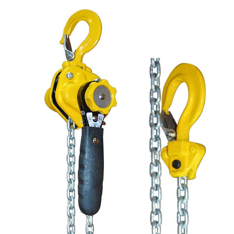 Iron housing mini lever hoist side angle