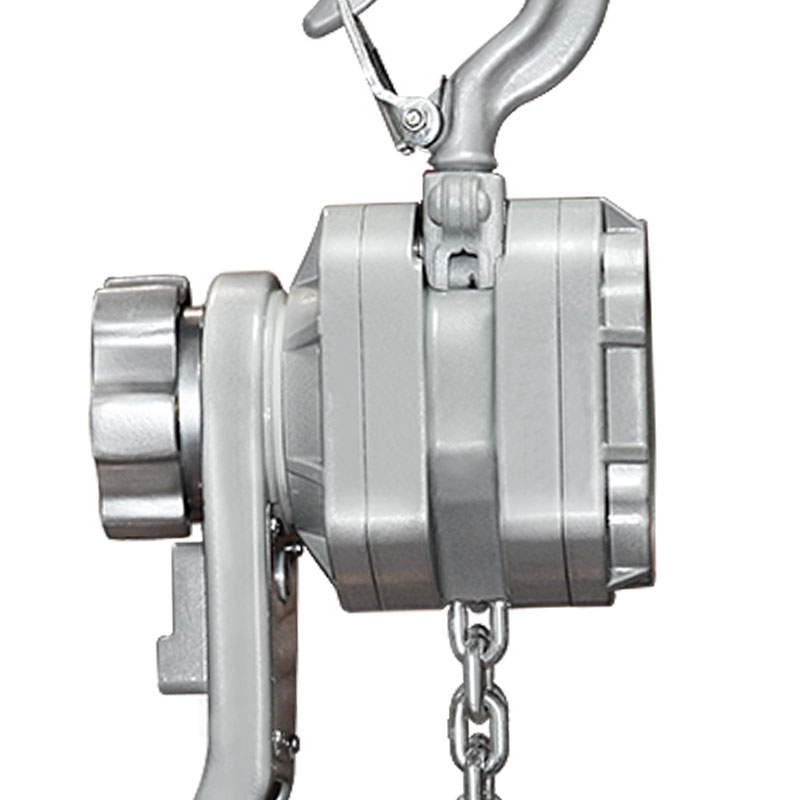 360-degree curved handle of aluminum chain hoist