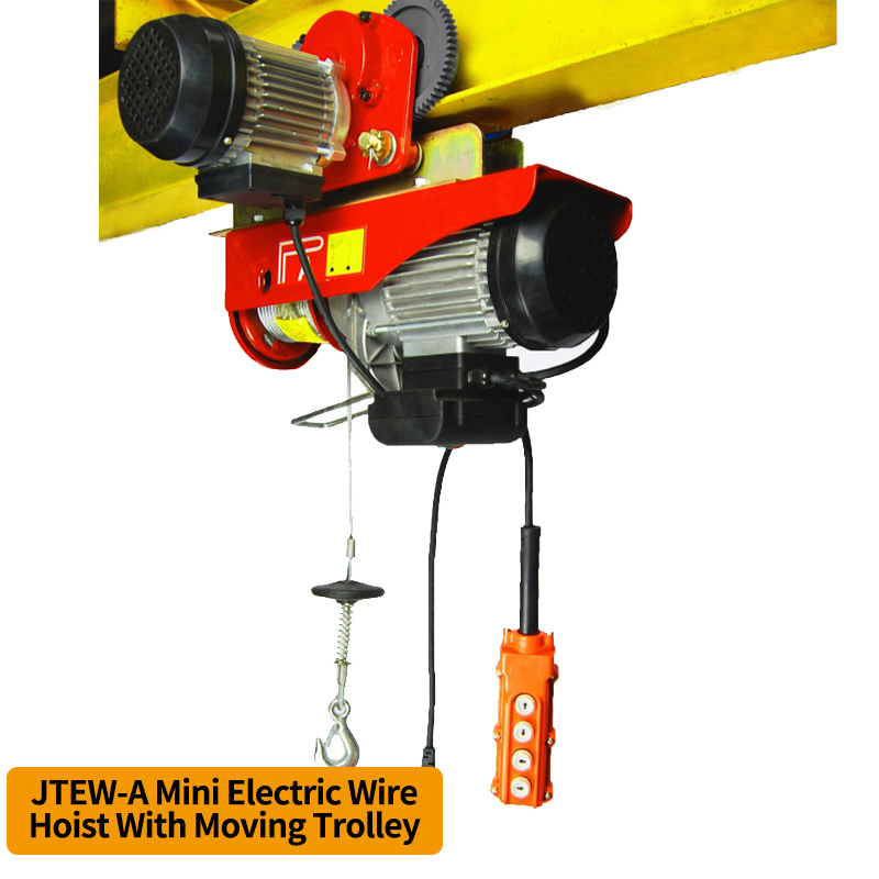 Electric wire rope hoist for 80 to 110 mm I-beam installation