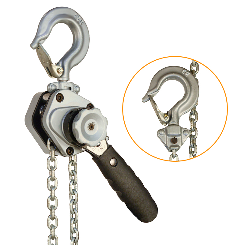 360 rotating handle of JTVM lever hoist for safer operation