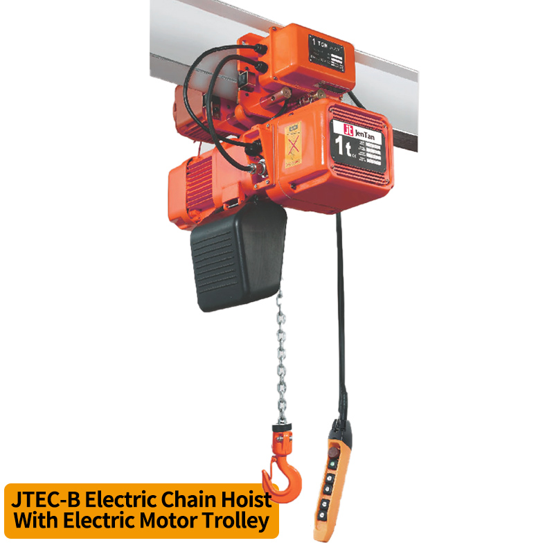 JTEC-B industrial electric chain hoist with aluminum body and load chain