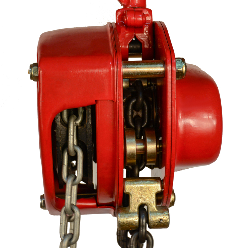 Caged bearing and thrust needle bearing system in VU-D chain hoist